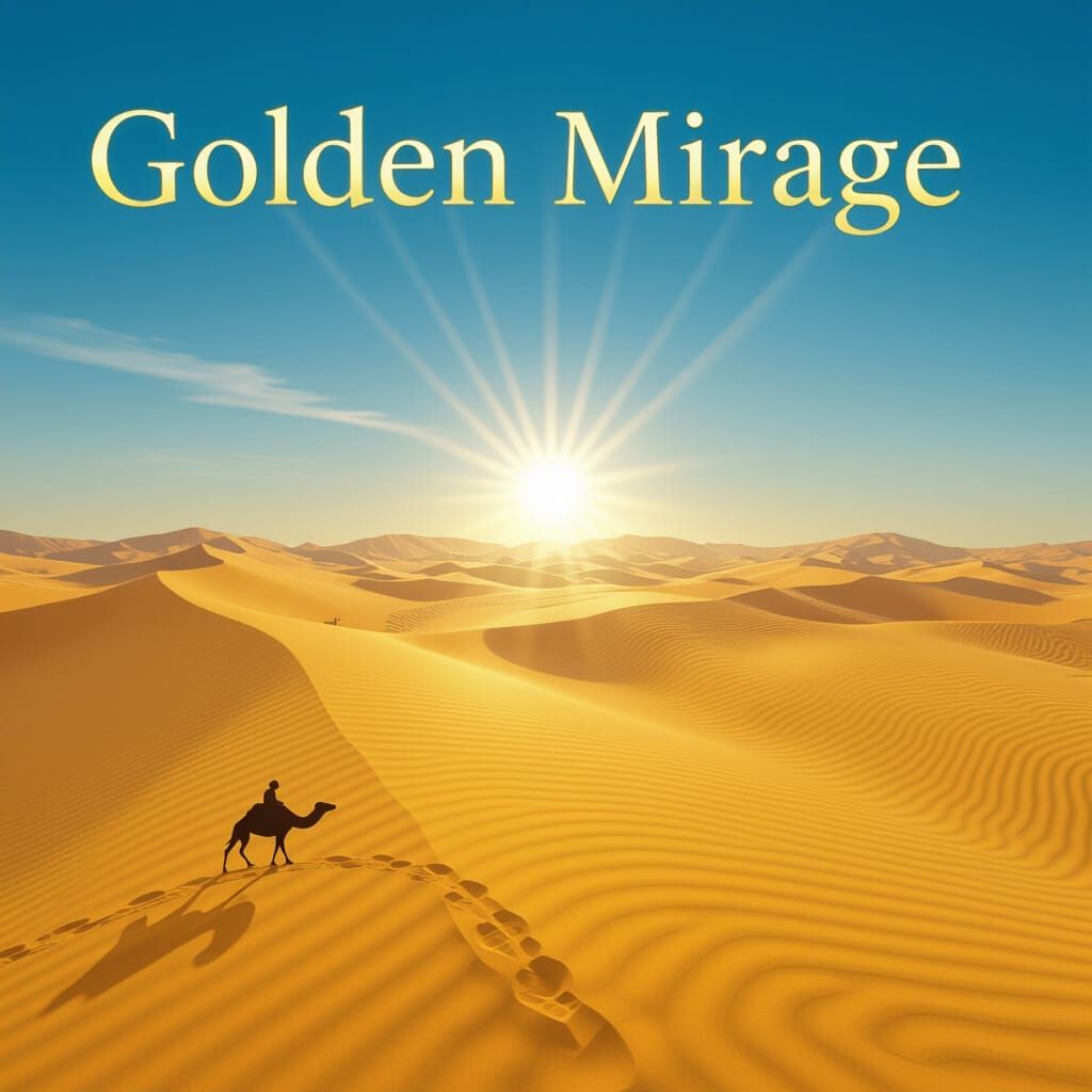 Golden Mirage Abstract