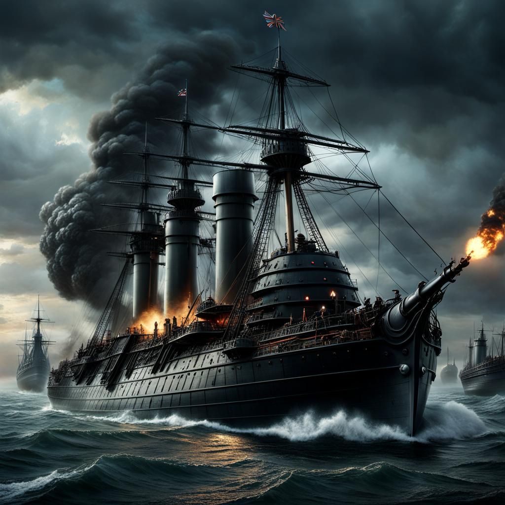 Victorian Warship Thunderchild in War of the Worlds Style