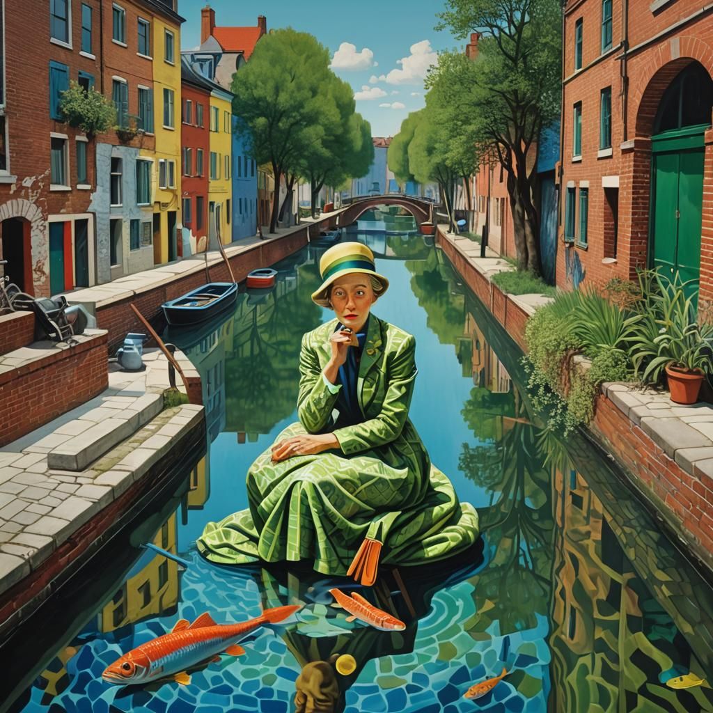 Surrealistic Masterpiece with Bi-Perspective and Whispers of...