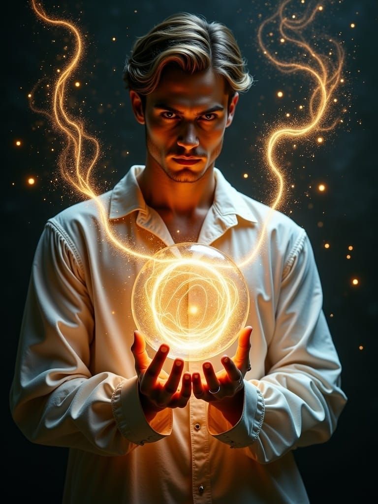 Mystical Sphere: A Surrealist Vision of Magic