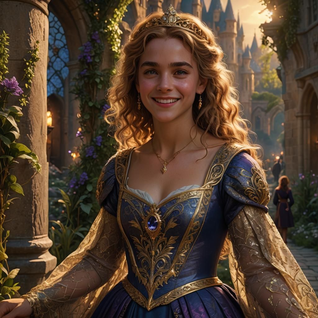 Hermione as Princess in a Fantasy Matte Painting