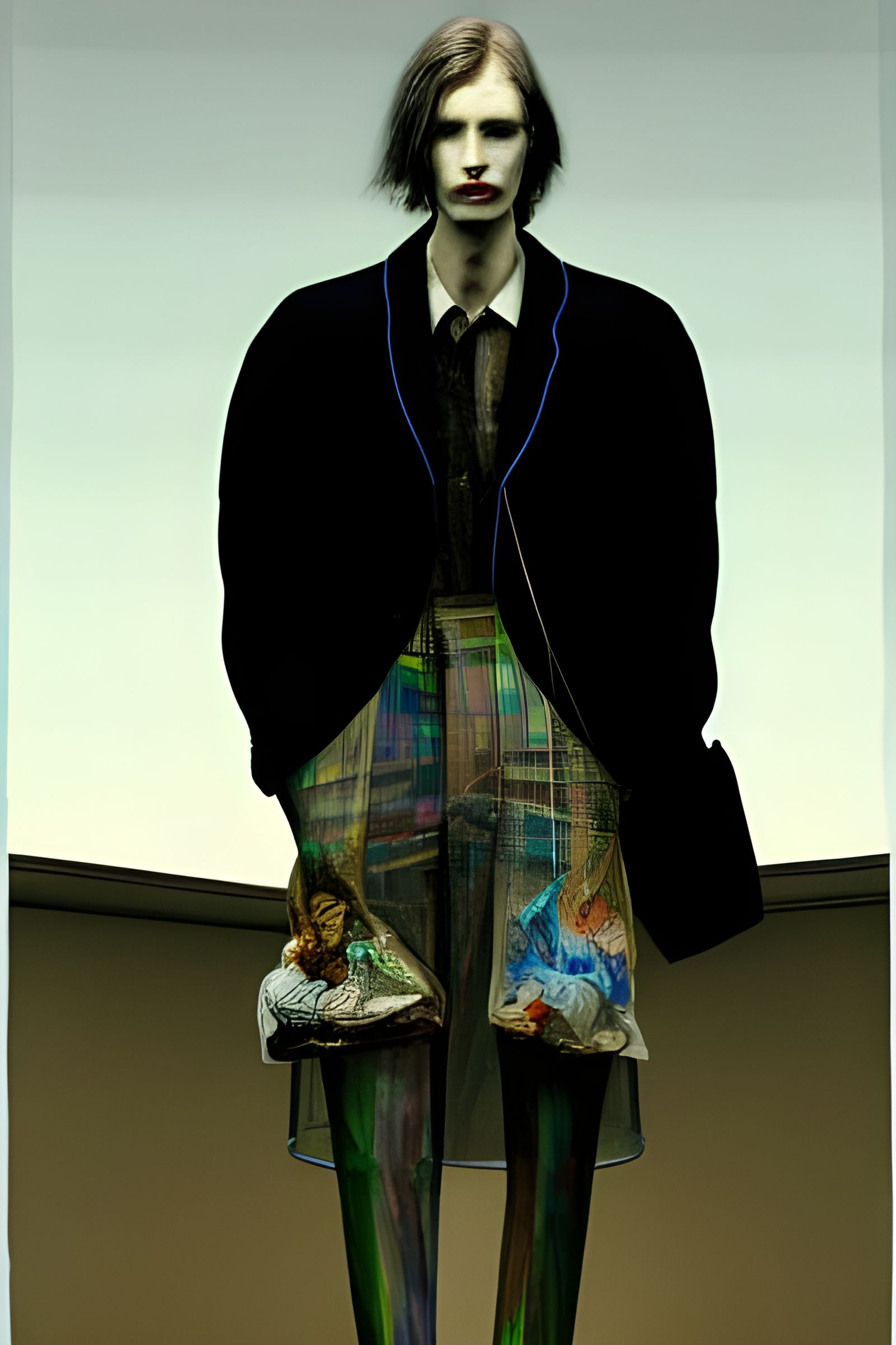 Figures in Technicolor Clothing: Detailed Digital Art