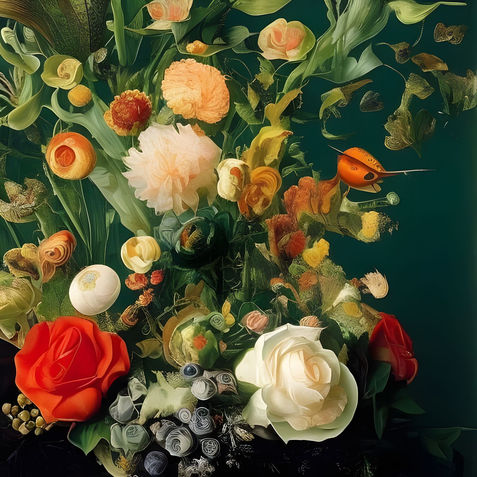 Exquisite Roses: Vivid Fractal Beauty