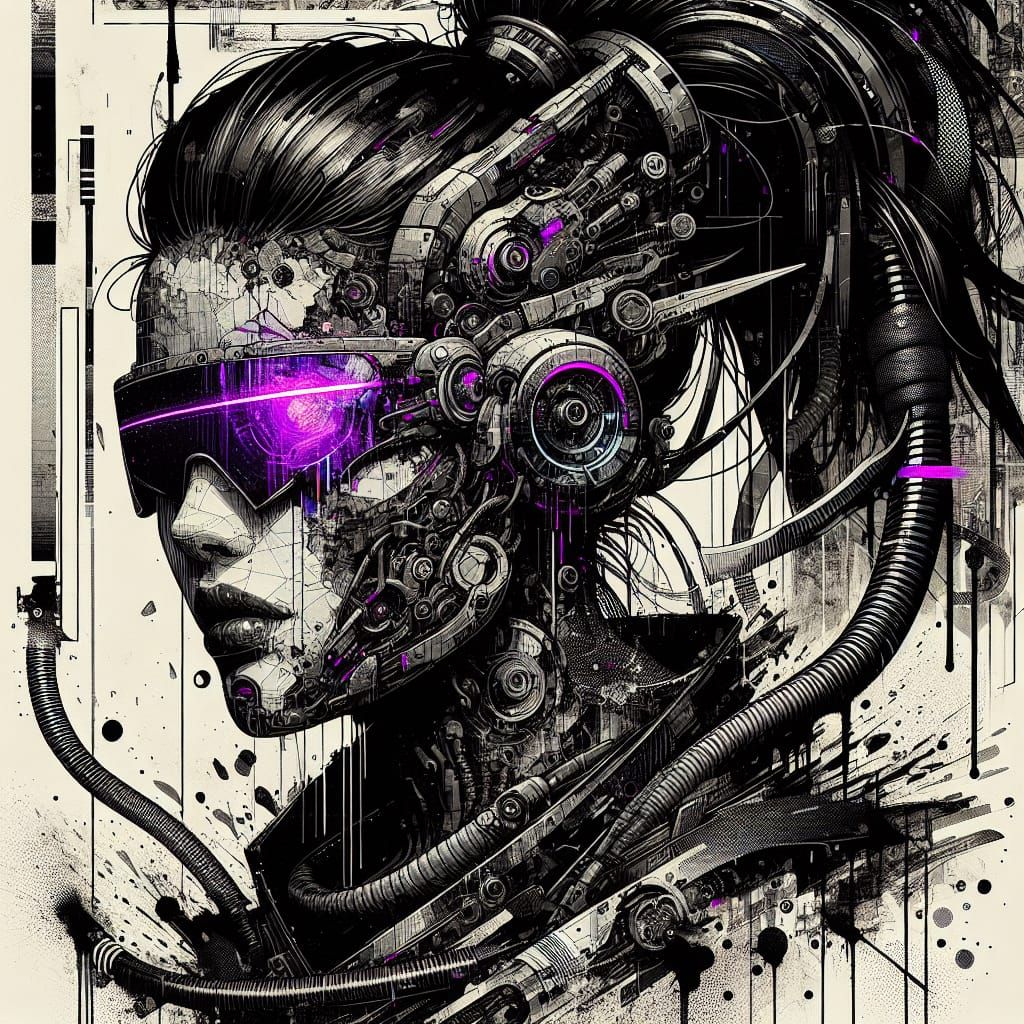 Cyberpunk Goddess in Hypermaximalist Masterpiece
