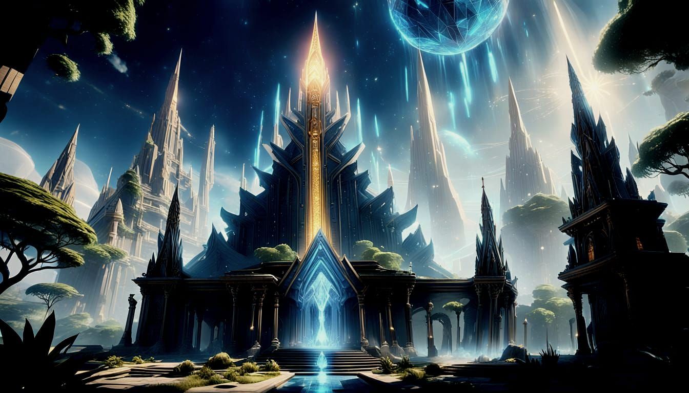 Golden Age Atlantis: Crystal Spires and Pyramids