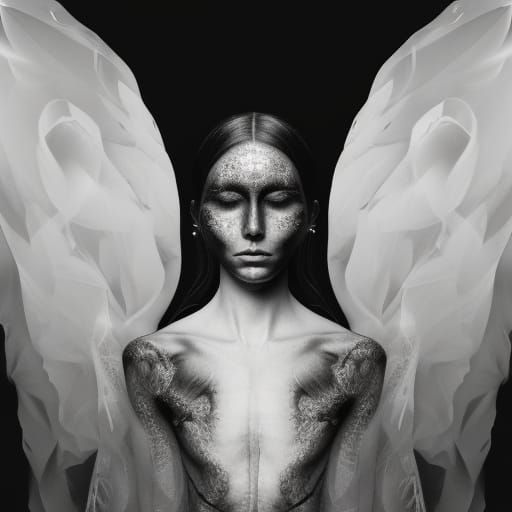 Winged Apparition in Infrared Photography