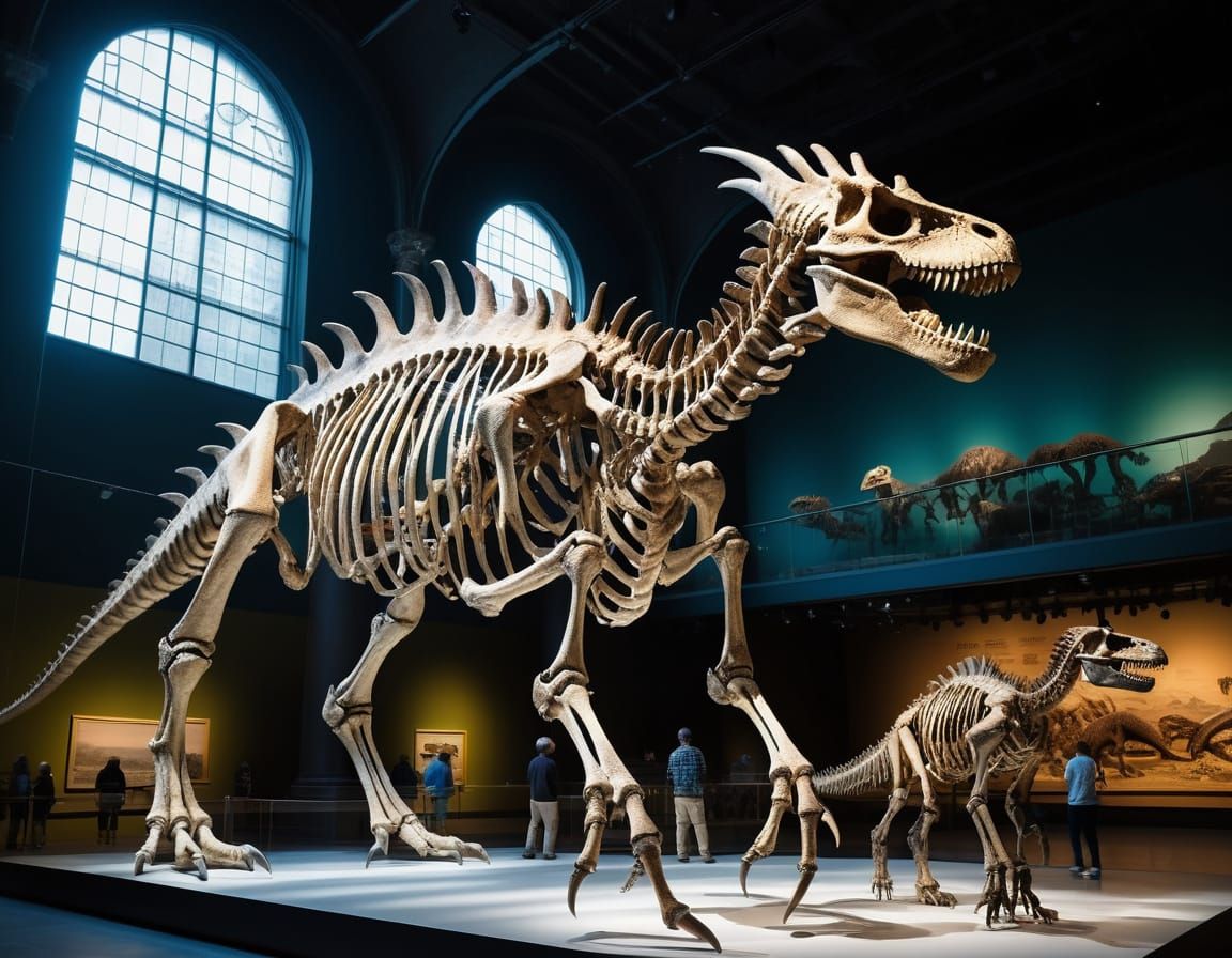 Dragon Skeleton in Museum Grandeur