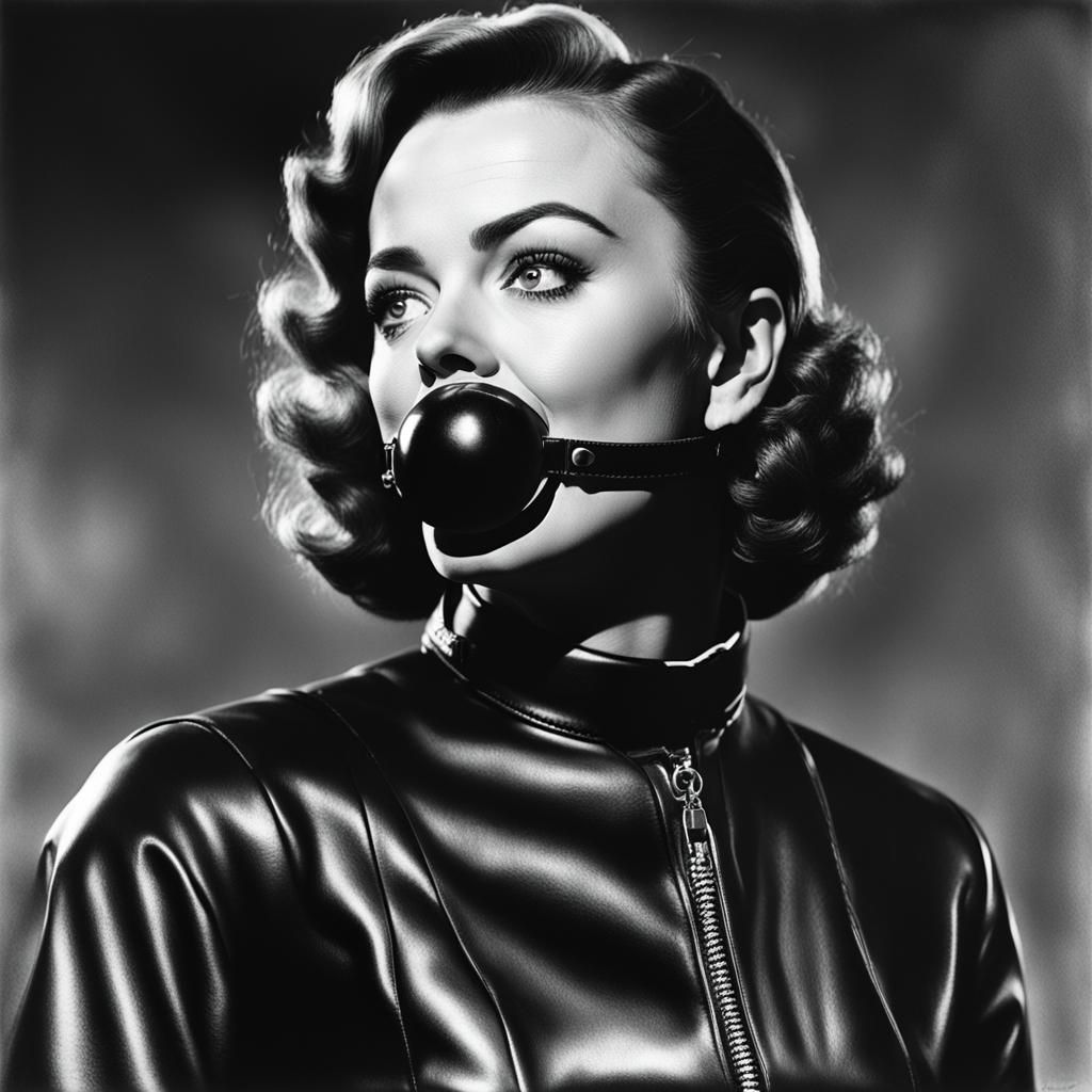 Photorealistic Portrait: Woman in Leather Attire