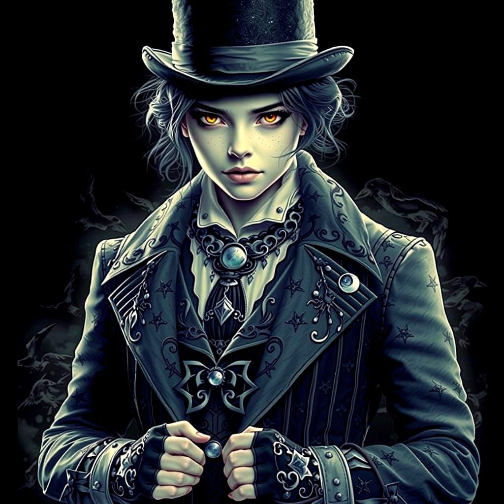 Goth Women in a Celestial Realm