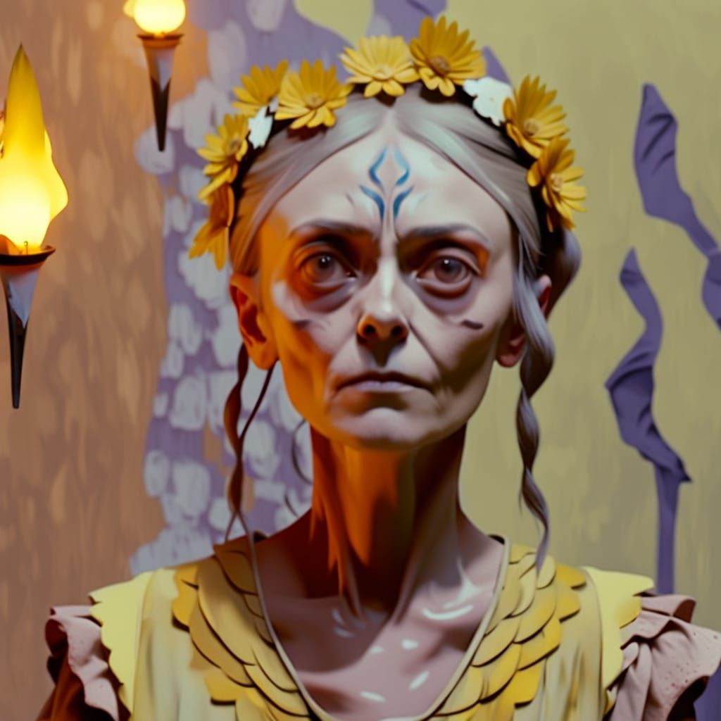 Friends Walking Through a Dark and Sinister Gothic Corridor