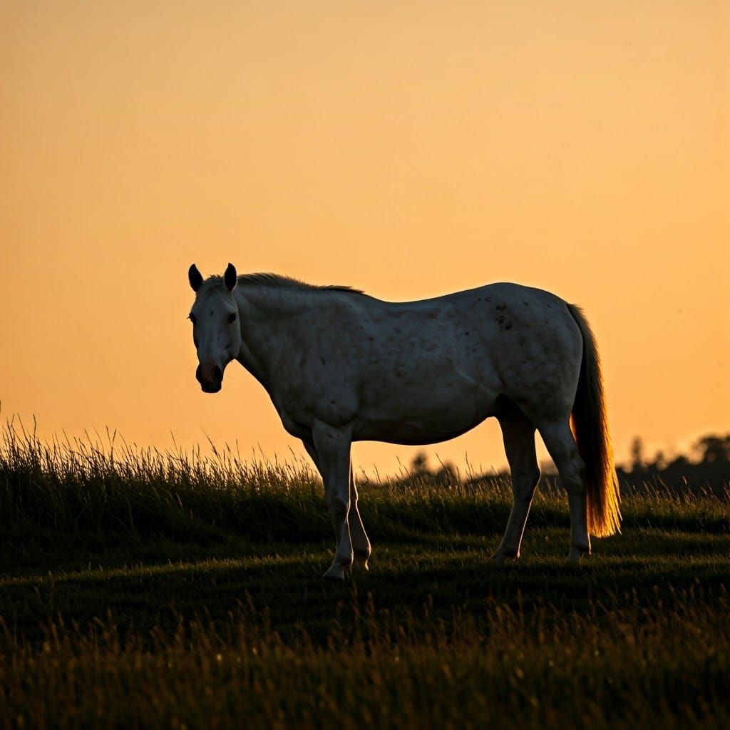 Misty of Chincoteague Silhouette in Twilight Valley