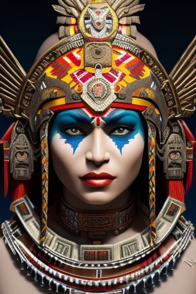 Itzpapalotl: Aztec Warrior Goddess Portrait in Unreal Engine