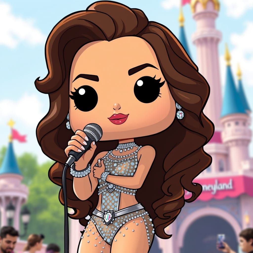 funko pop figure disney jennifer lopez at disneyland singing