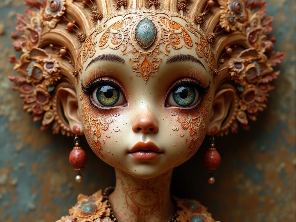 Hydnora and Her Many Tiny Quilted Maple Heads