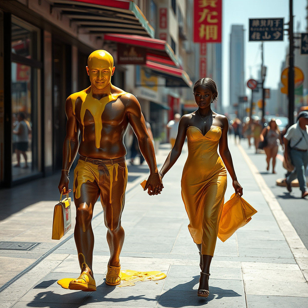 Butter Man and Chocolate Woman Melting