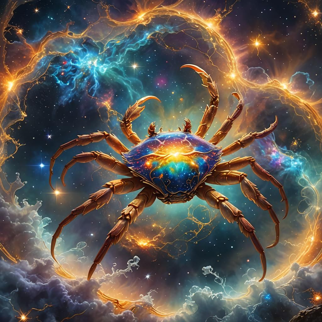 Glowing Astral Being in Ethereal Cosmic Nebula