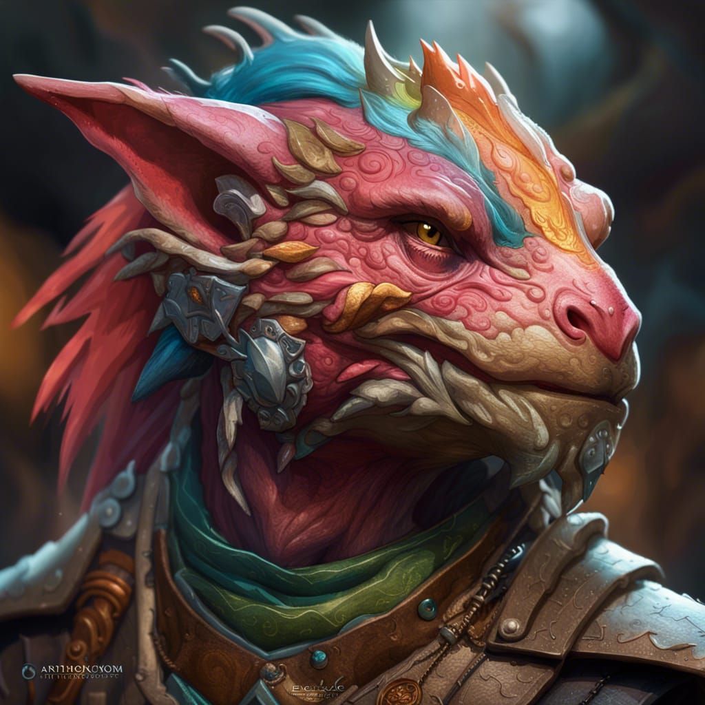 Detailed Kobold Warrior Portrait in High Resolution