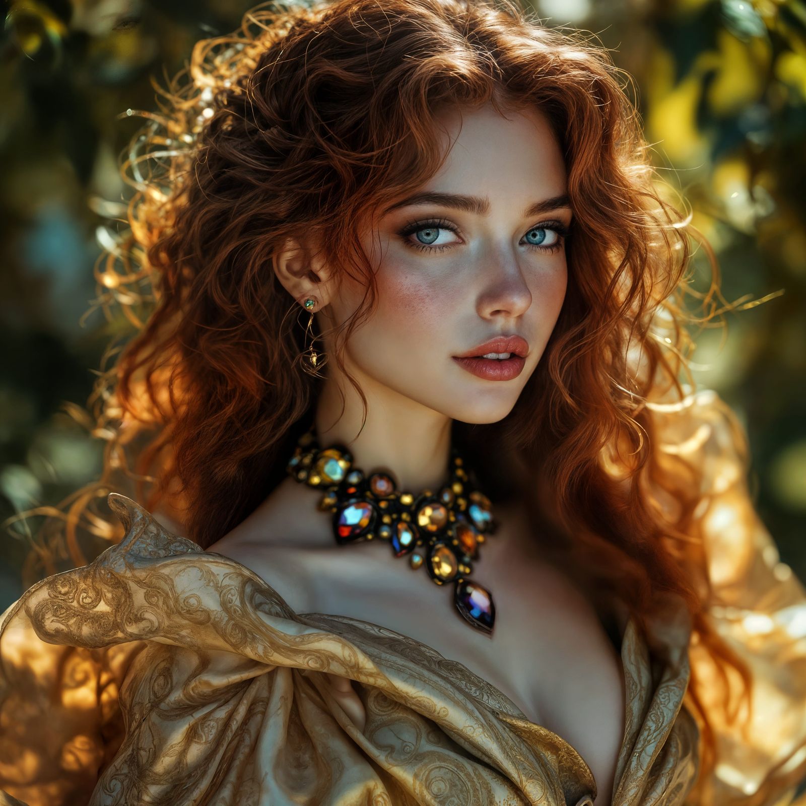 Vibrant Digital Portrait in Hyper-Realistic Splash Art Style