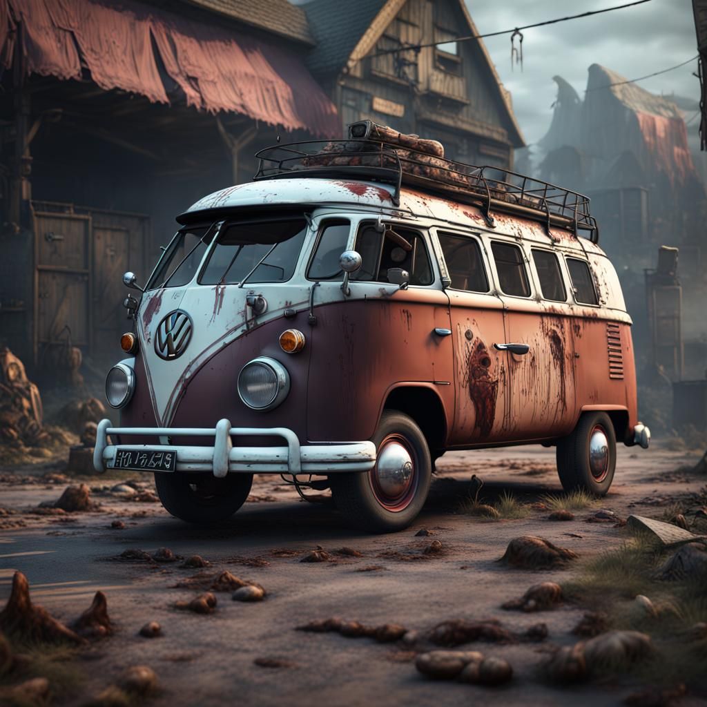 VW Bulli in Zombie Apocalypse Style