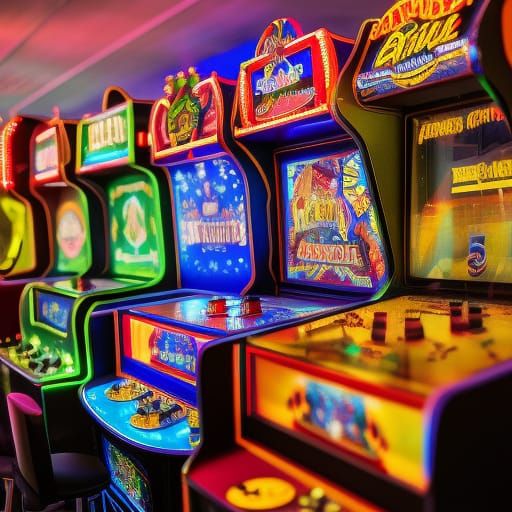 Arcade Games in Professional Photography Style