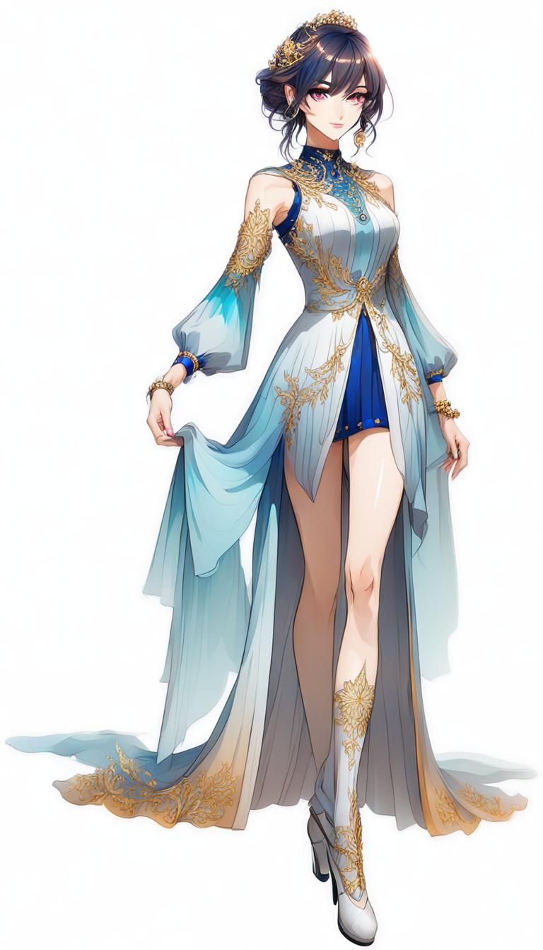Woman in Light Summer Dress