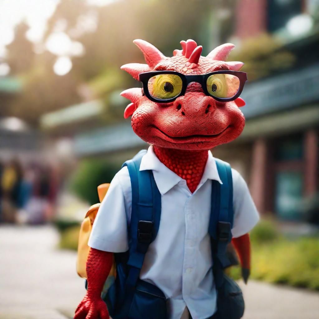 Happy Dragon Student Goes to School