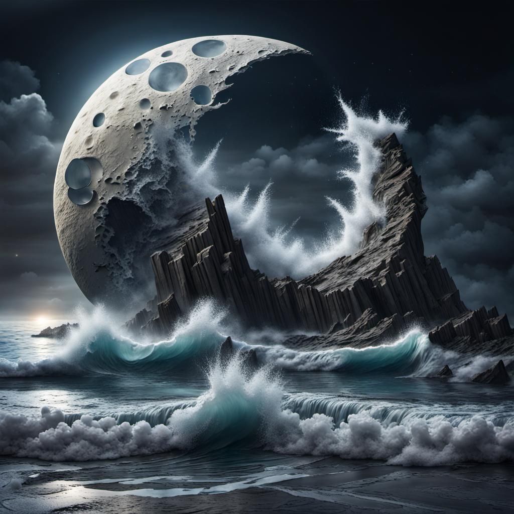 Moon and water blend