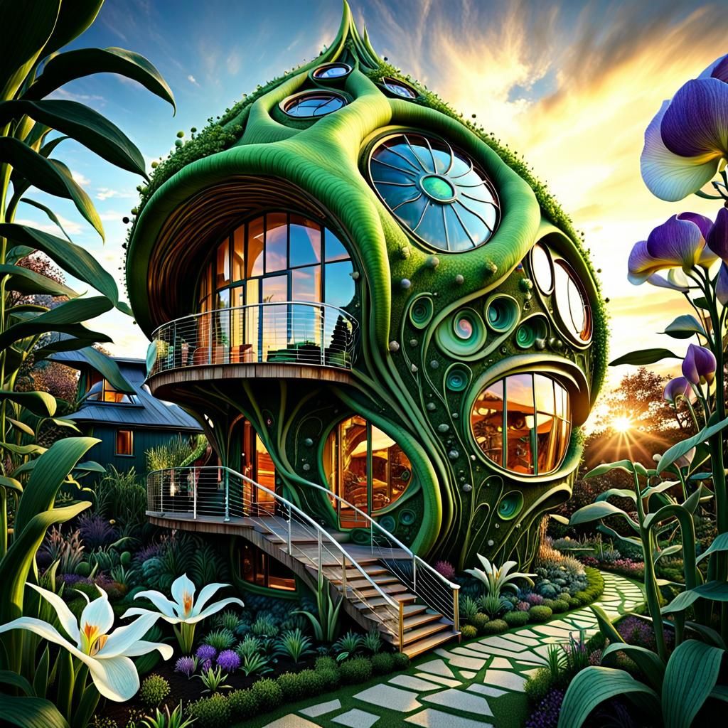 Eco-House and Permaculture Garden Macro Photograph