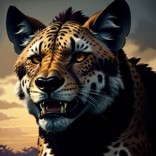 Prehistoric Cat Concept Art: Massive Lion Portrait