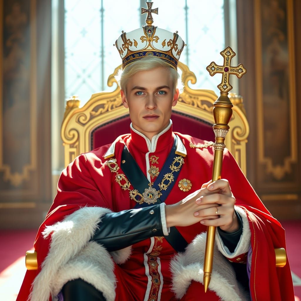 Regal European Noble in Royal Attire