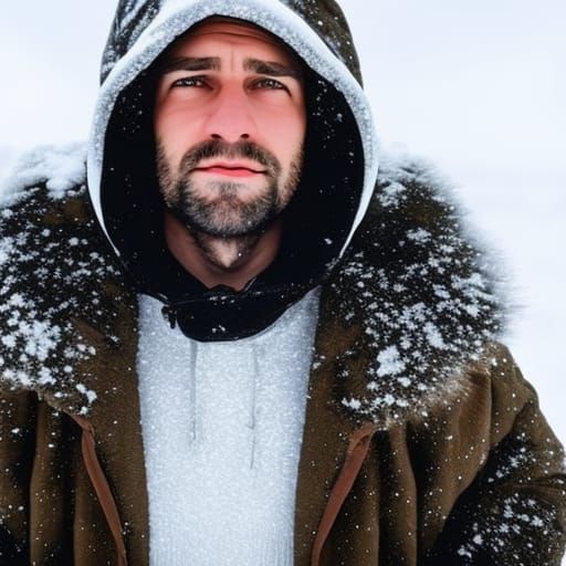 Man in Blizzard: Quick Style Portrait
