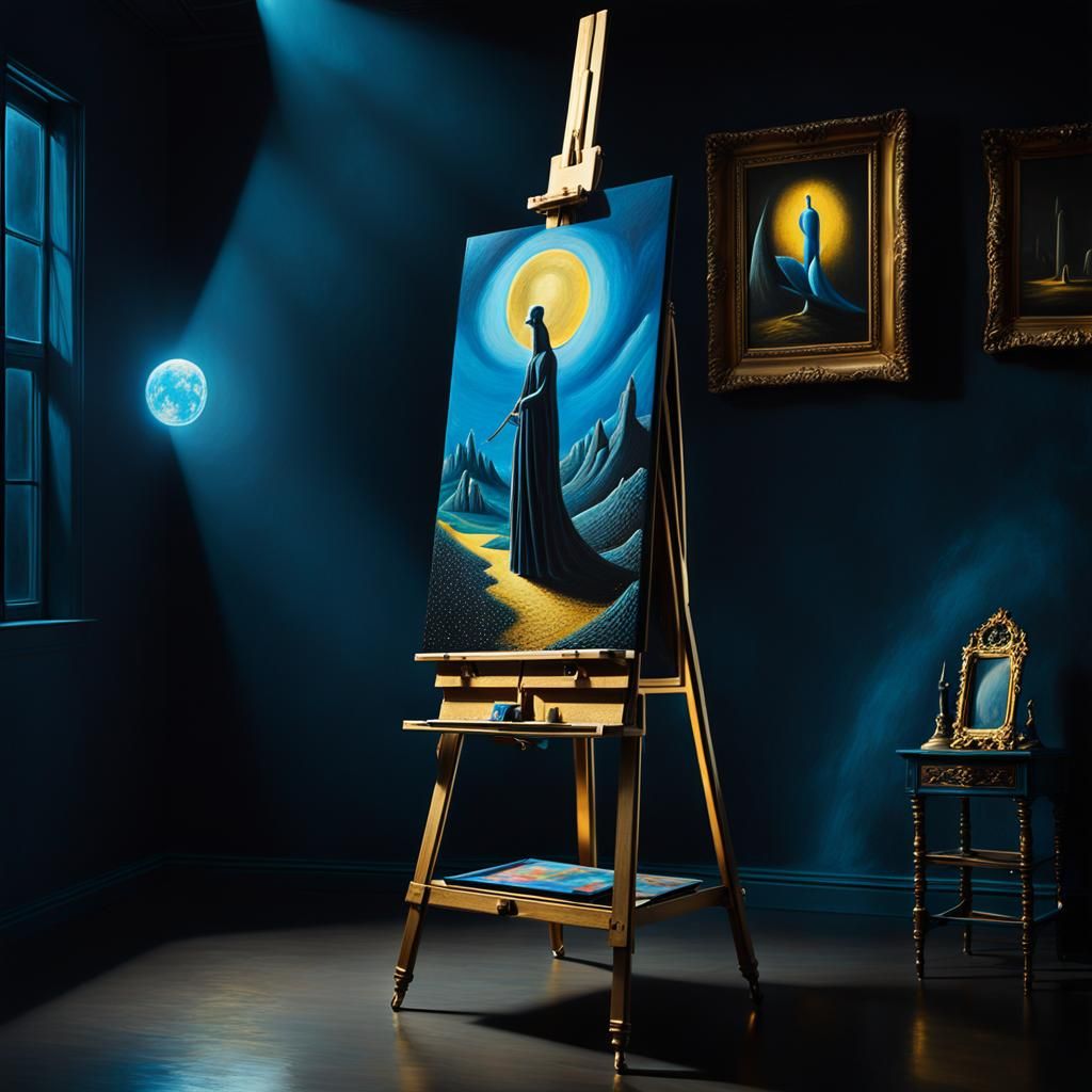 Surreal Easel Holds a Vibrant Organicpunk Masterpiece