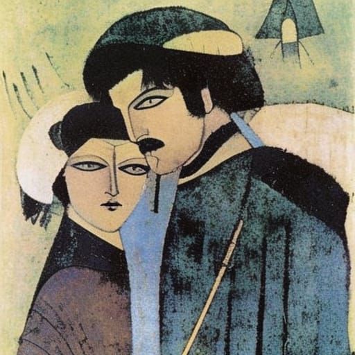 Surreal Vampire Blood Offering: Icon and Modern Art