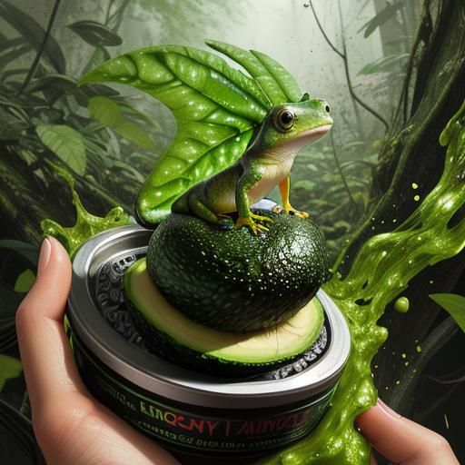 Avocado Salamander: A Photorealistic Digital Art Masterpiece
