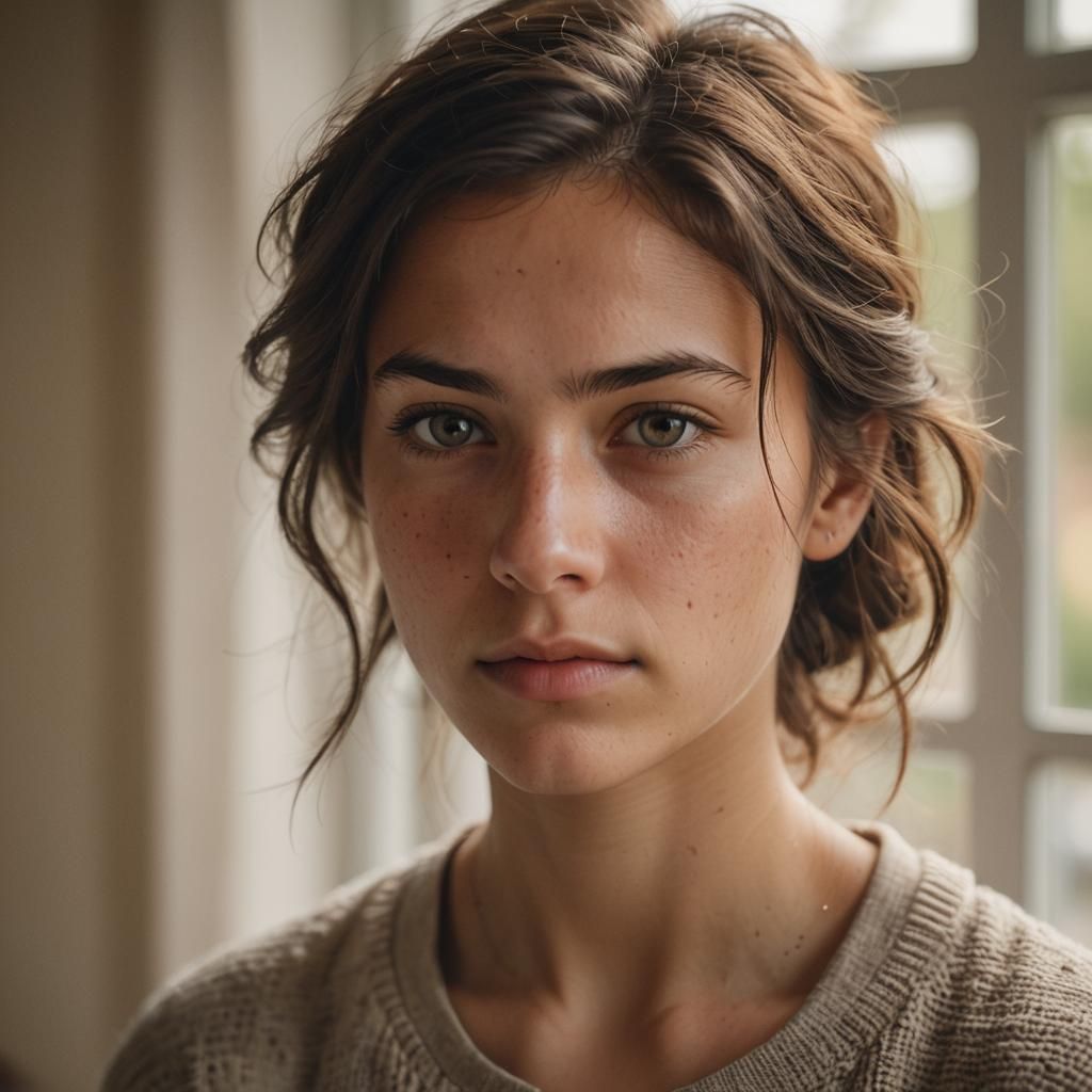 Empowering Portrait of a Resilient Young Woman