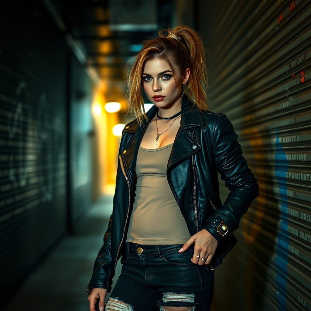 Sofia in Edgy Futuristic Attire