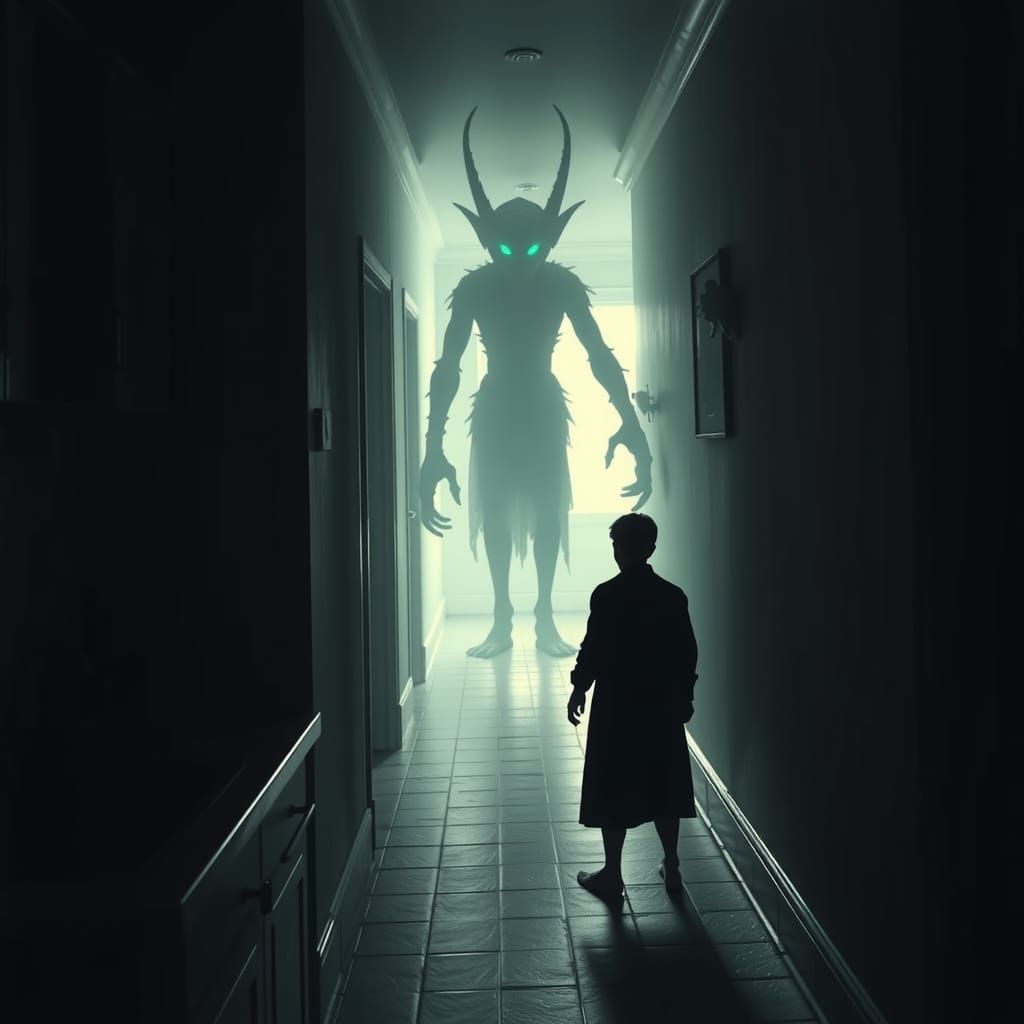 Terrifying Shadowy Figure Emerges from Darkness