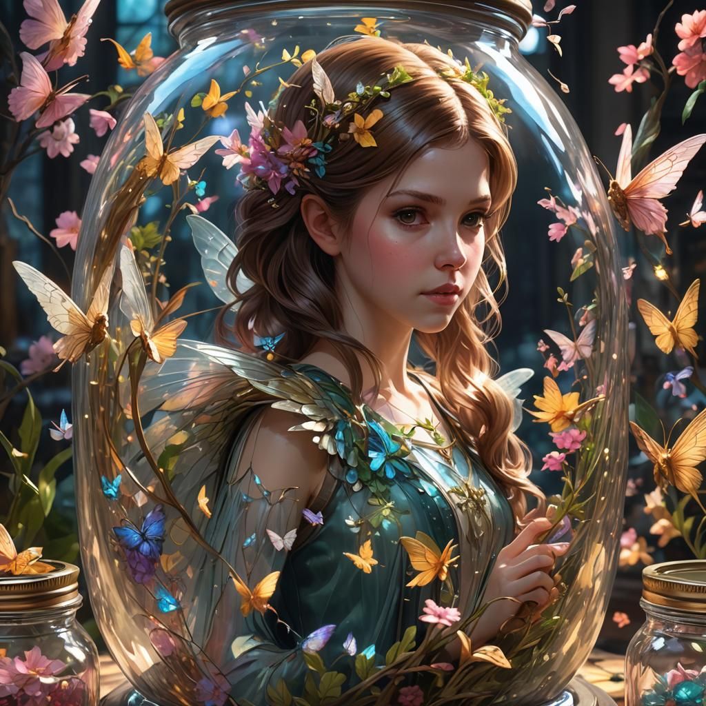 Anna Kendrick as Winged Fairy in Glass Jar