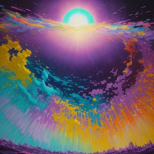 Rainbow Light Illuminates Golden Script