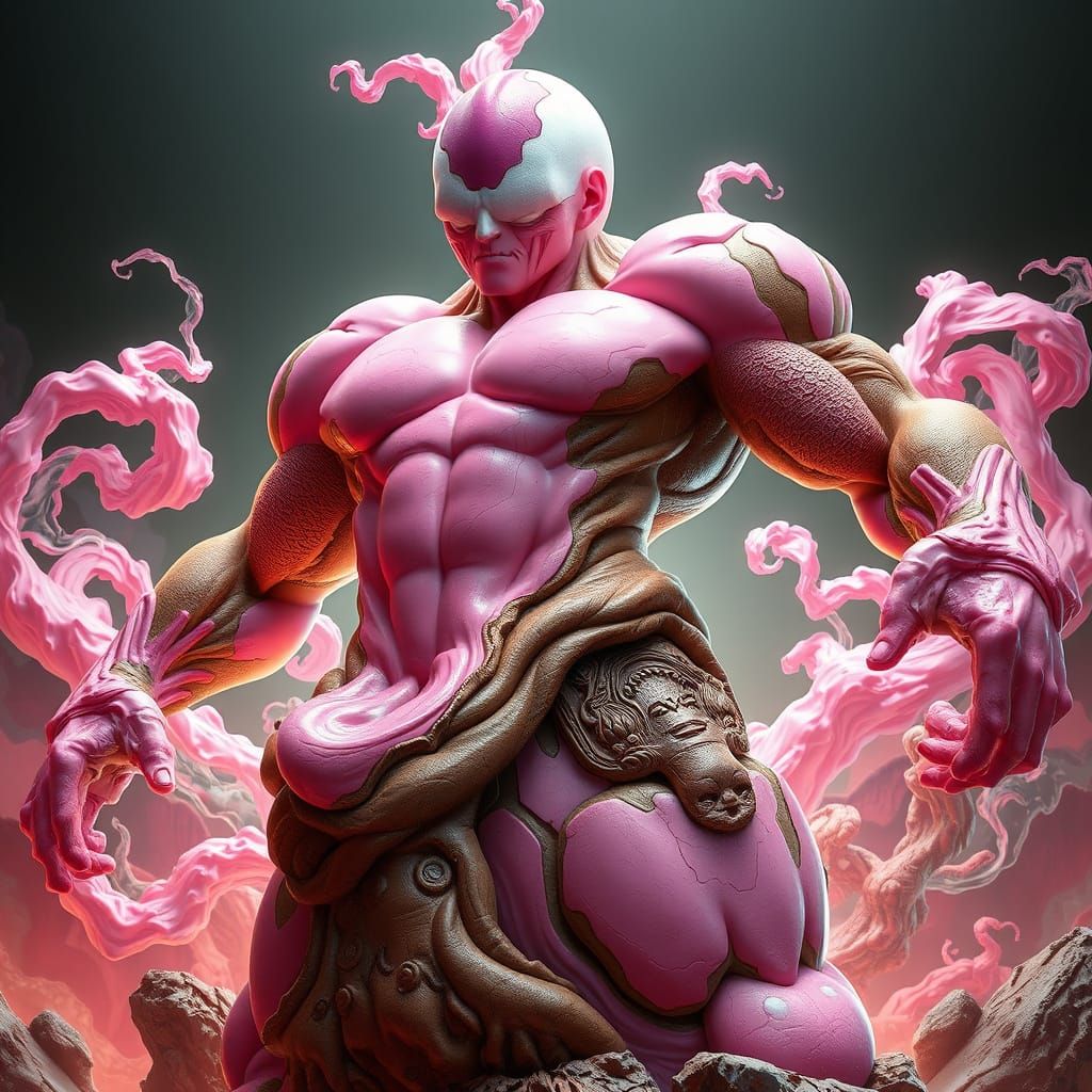 Epic Hybrid of Pink and Brown Biomechanics in 3D