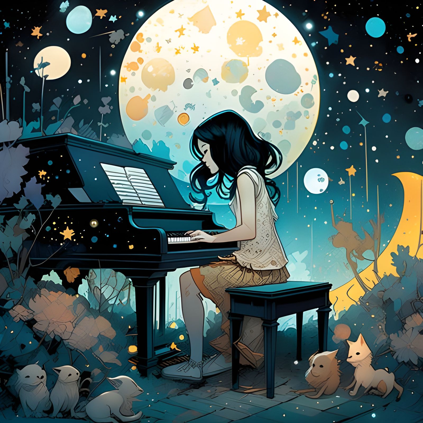 Abstract Image Generated from 'Melody' Prompt