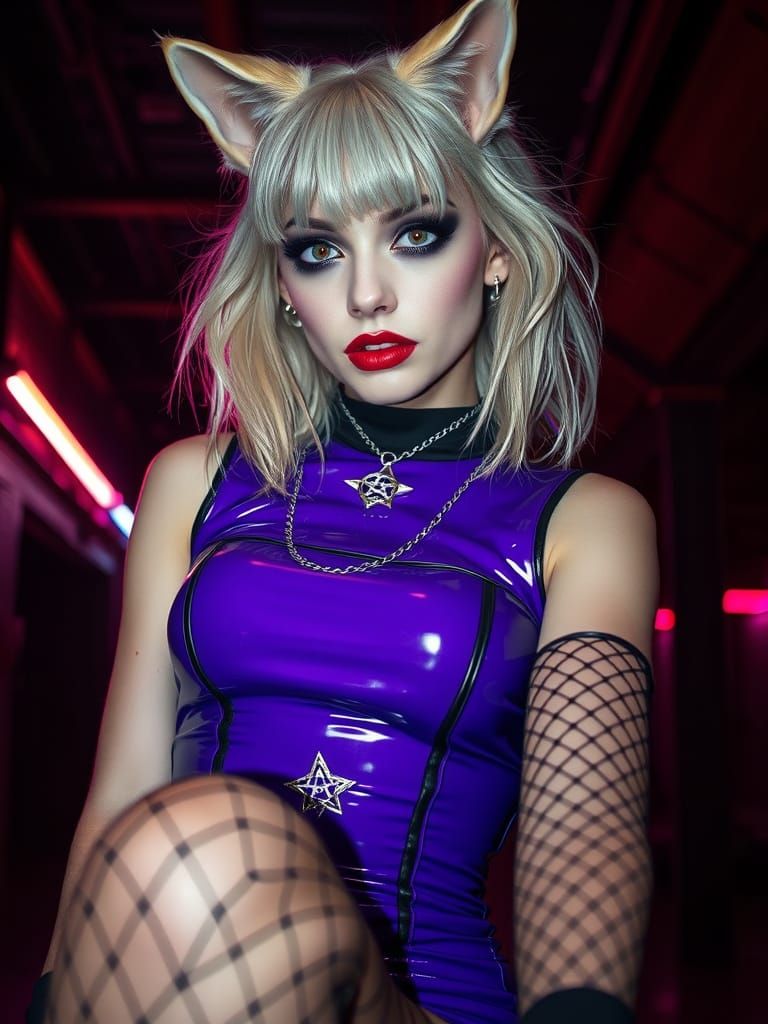 Gothic Goddess in Vibrant Latex