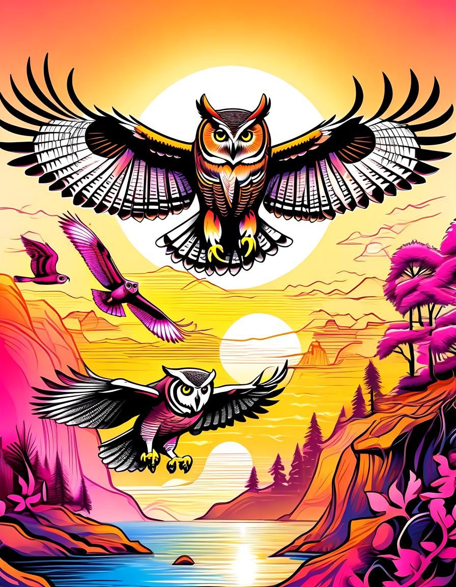 Optical Illusion with Hidden Animals in 3D