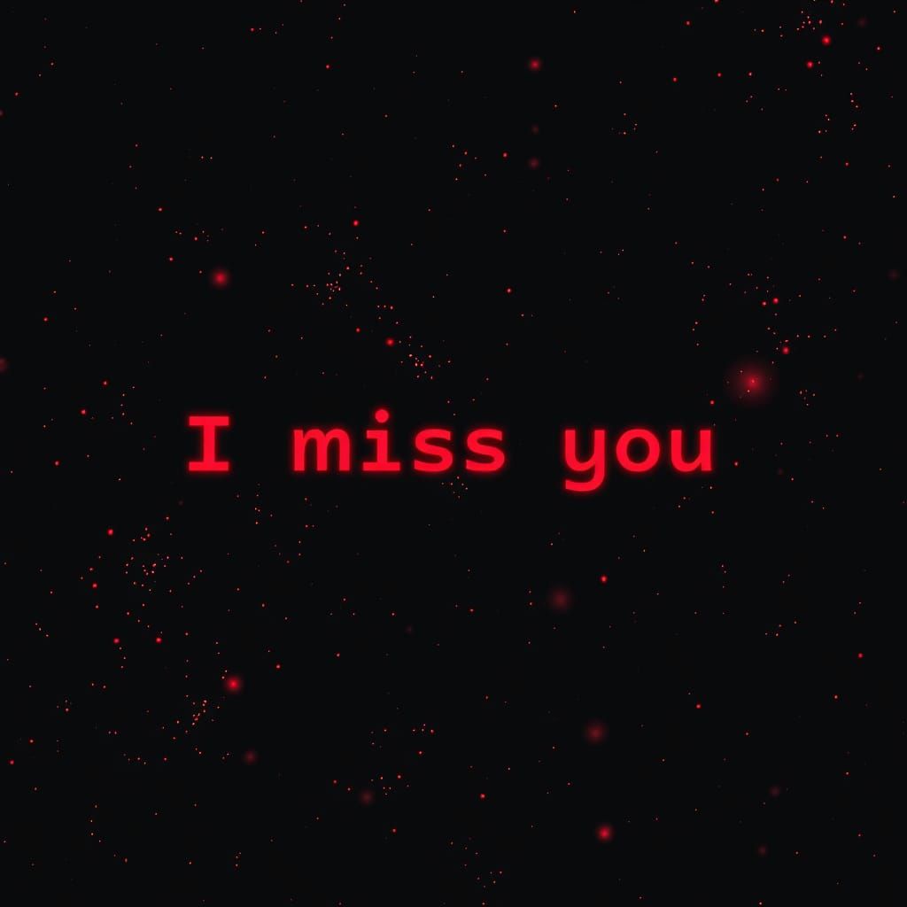 Abstract Maximalist Glitch Art: I Miss You