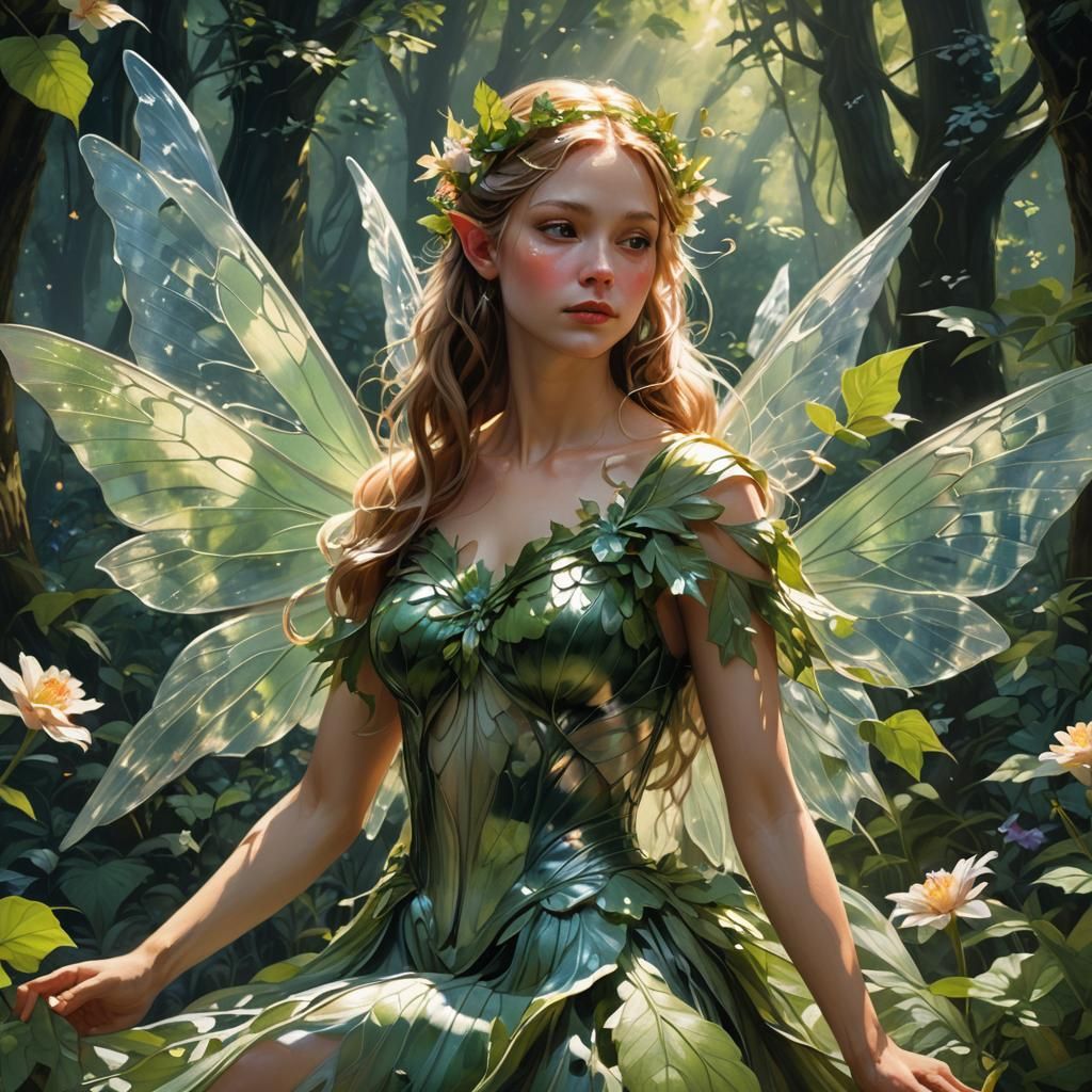 Fantasy Fairy Portrait in Photorealistic Style