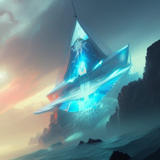 Bermuda Triangle Concept Art in Hyperdetailed Style