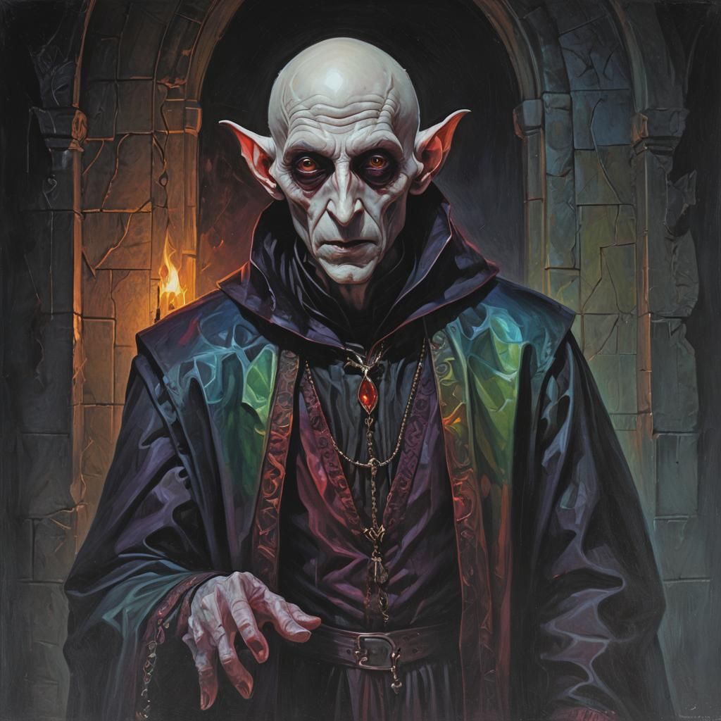 Nosferatu Portrait in Dark Fantasy Style