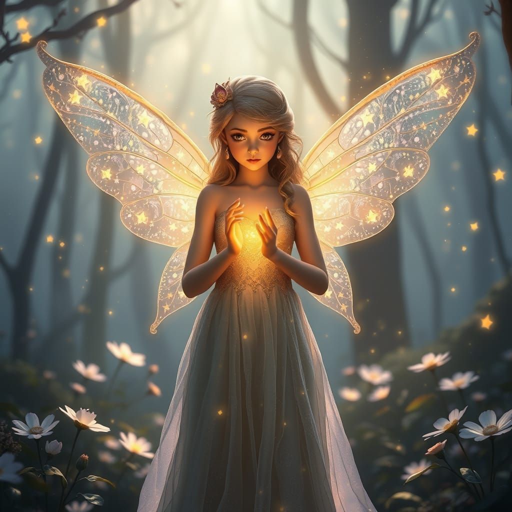 Fairy Princess in Starlit Grove