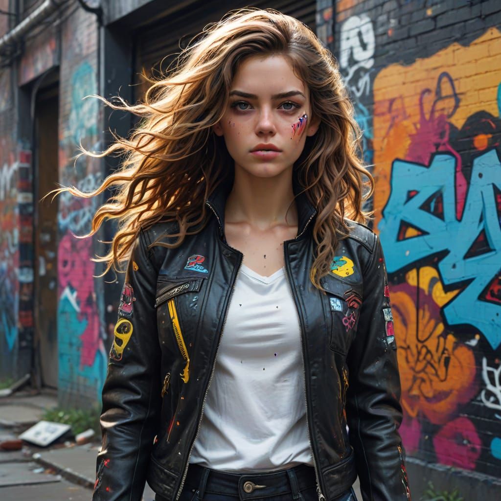 Regal Space Pirate Exudes Supremacy in Dystopian Alleyway