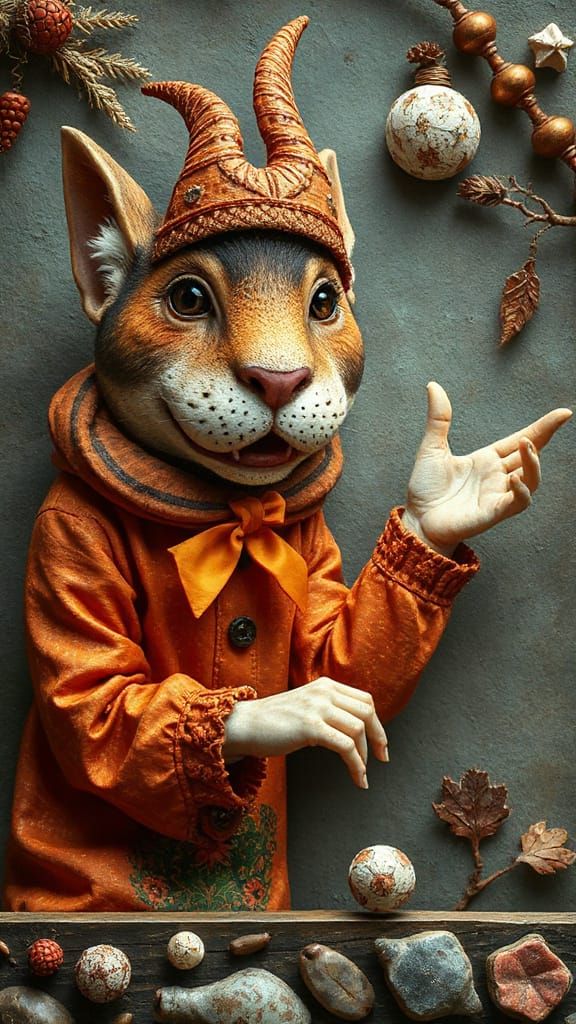 Whimsical 3D Fistful Artwork with Glossy Finish